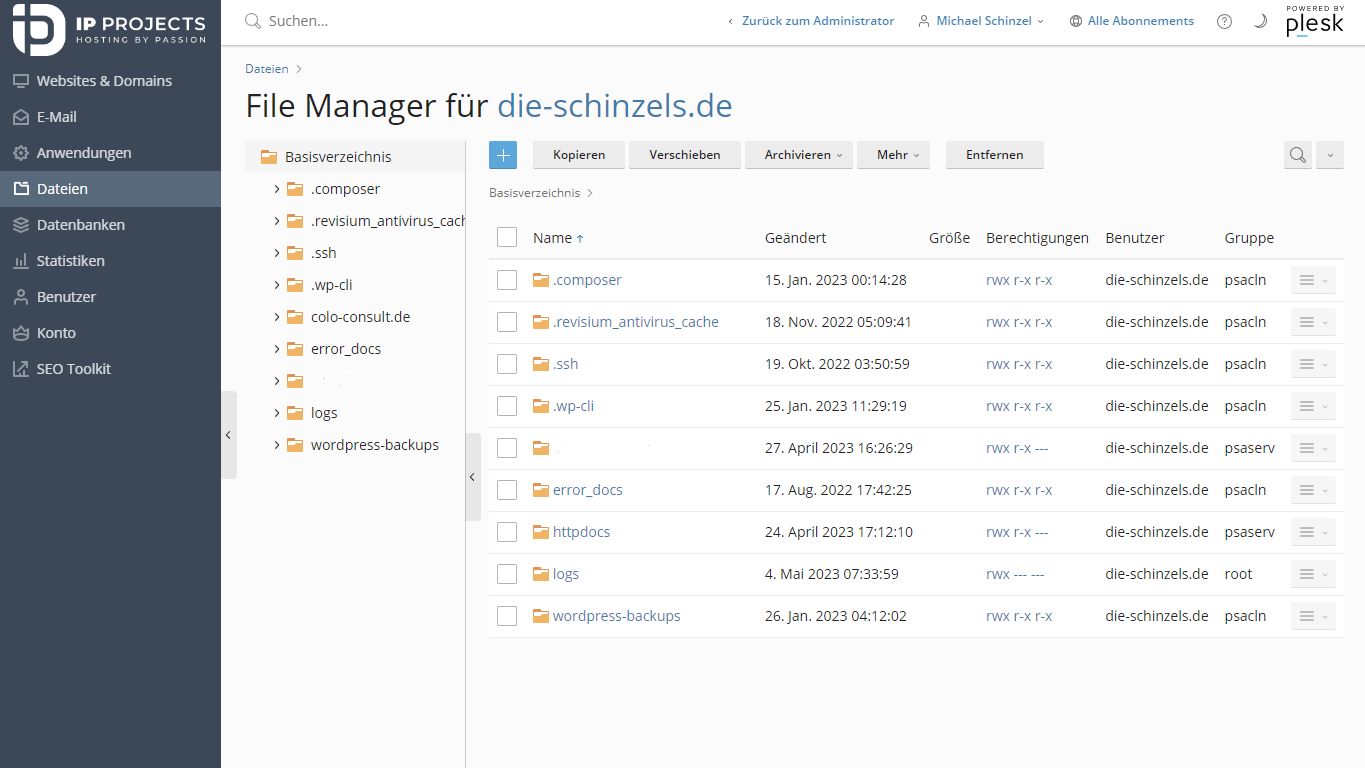 Plesk - Filemanager